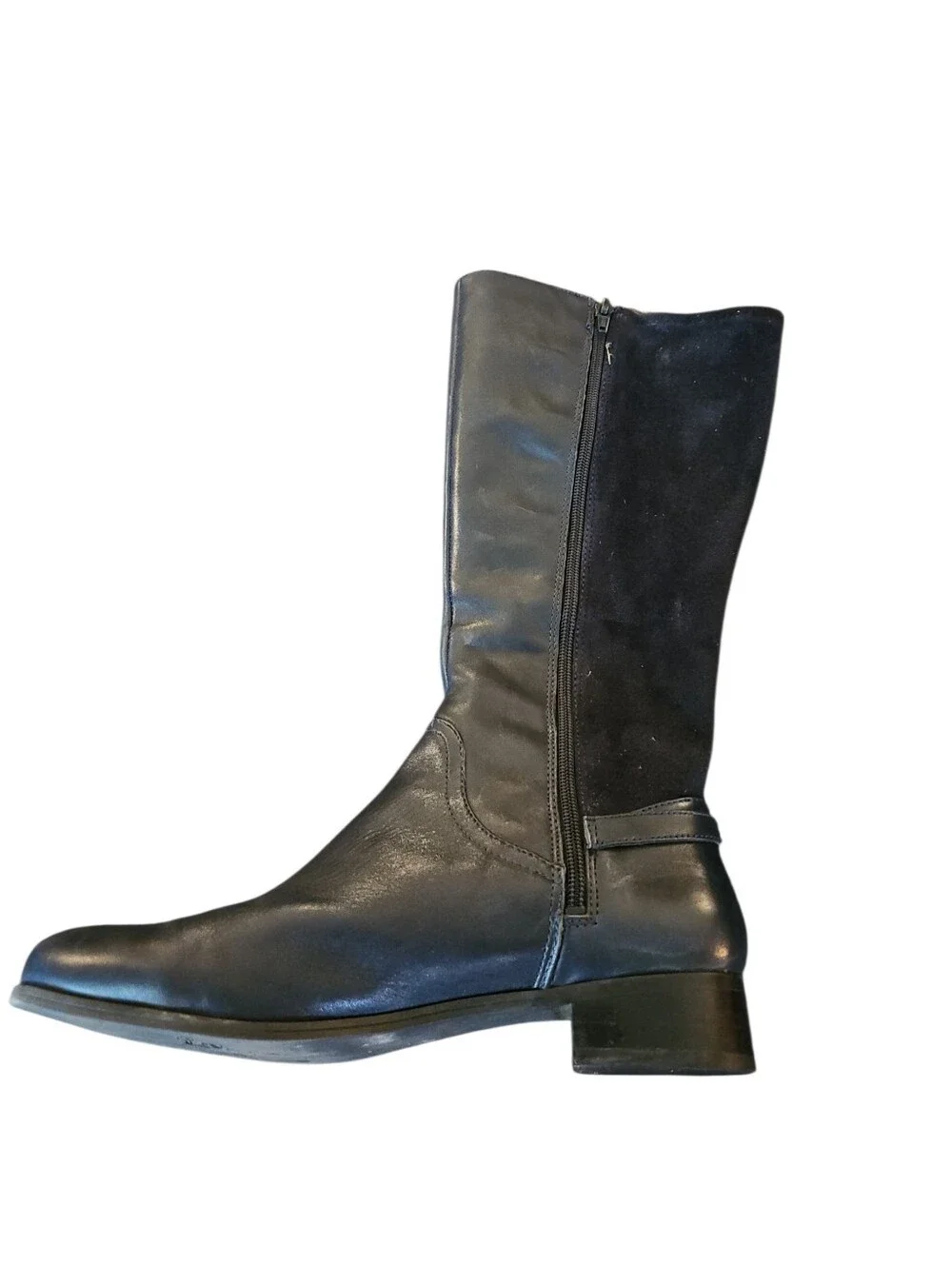Nine West SymphonyVintage America Collection Leather Navy Blue Riding Boots  8.5